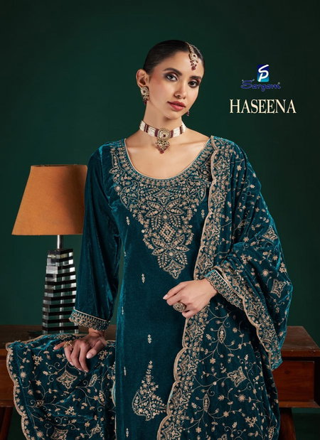 Haseena By Sargam Velvet Wholesale Dress Material Suppliers In Mumbai
